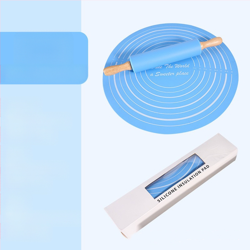 Silikoninis kepimo kočėlas, tinkantis vidutinio dydžio minkymo kočėlui, kepimo kostiumas, kočėlo minkymo pagalvėlė