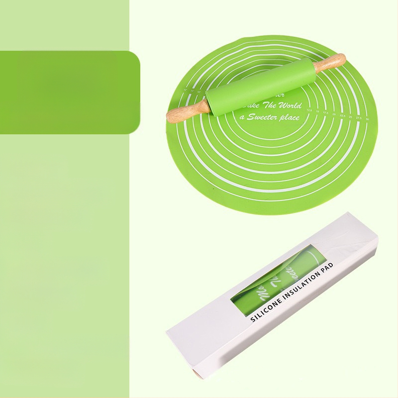 Silikoninis kepimo kočėlas, tinkantis vidutinio dydžio minkymo kočėlui, kepimo kostiumas, kočėlo minkymo pagalvėlė