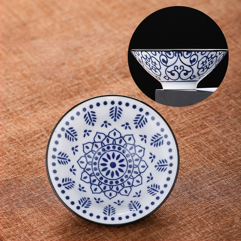 Mėlynai baltas porceliano arbatos puodelis, keraminis kung fu mažas arbatos puodelis, vieno puodelio arbatos rinkinys, arbatos puodelio kostiumas, arbatos dubuo, arbatos puodelis