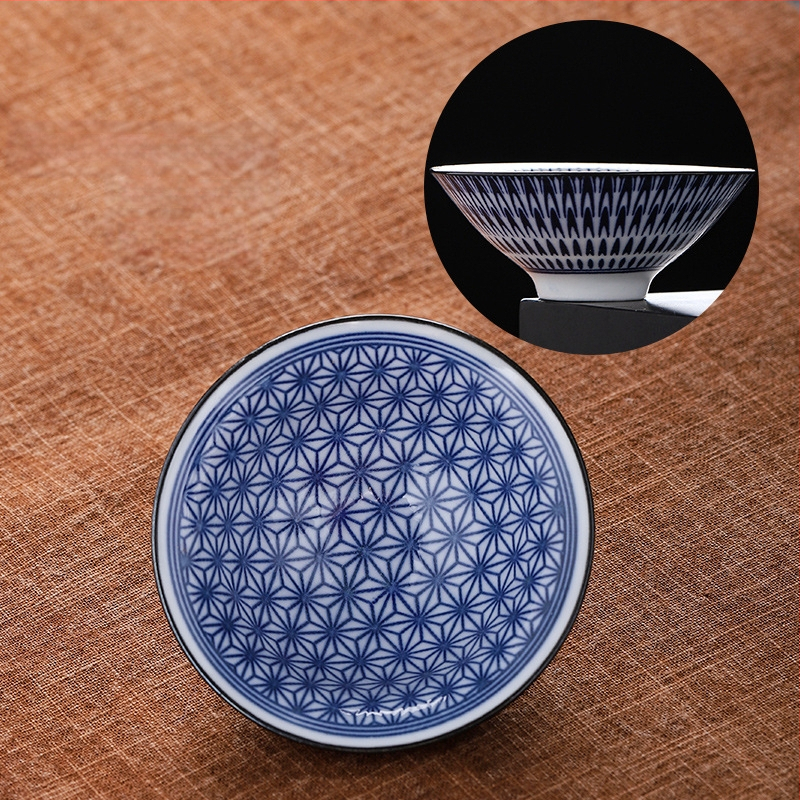 Mėlynai baltas porceliano arbatos puodelis, keraminis kung fu mažas arbatos puodelis, vieno puodelio arbatos rinkinys, arbatos puodelio kostiumas, arbatos dubuo, arbatos puodelis