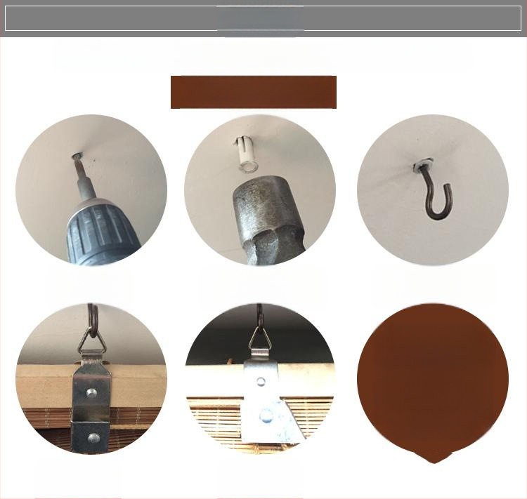 Китайски едро бамбукови завеси завеса инженерство ролетни щори сенник за слънцезащитен кабинет балкон чайна стая кръгли копринени ролетни щори засенчване на чайна стая