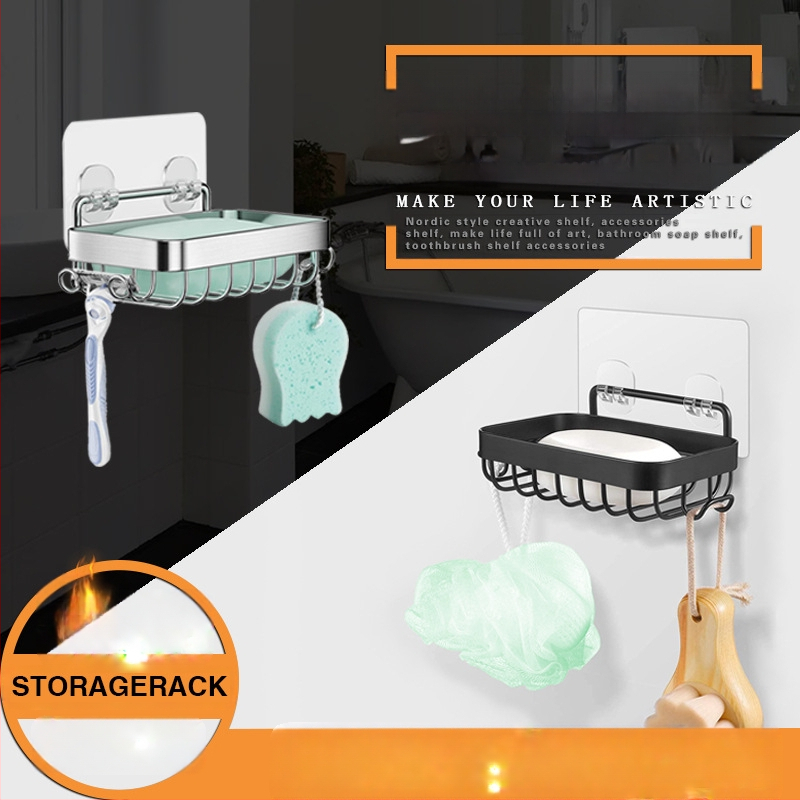 Stojan na mydlo z nehrdzavejúcej ocele 304, bez dierovačov, bezstopový podnos, nástenný jednovrstvový stojan na mydlo do kúpeľne, dropshipping