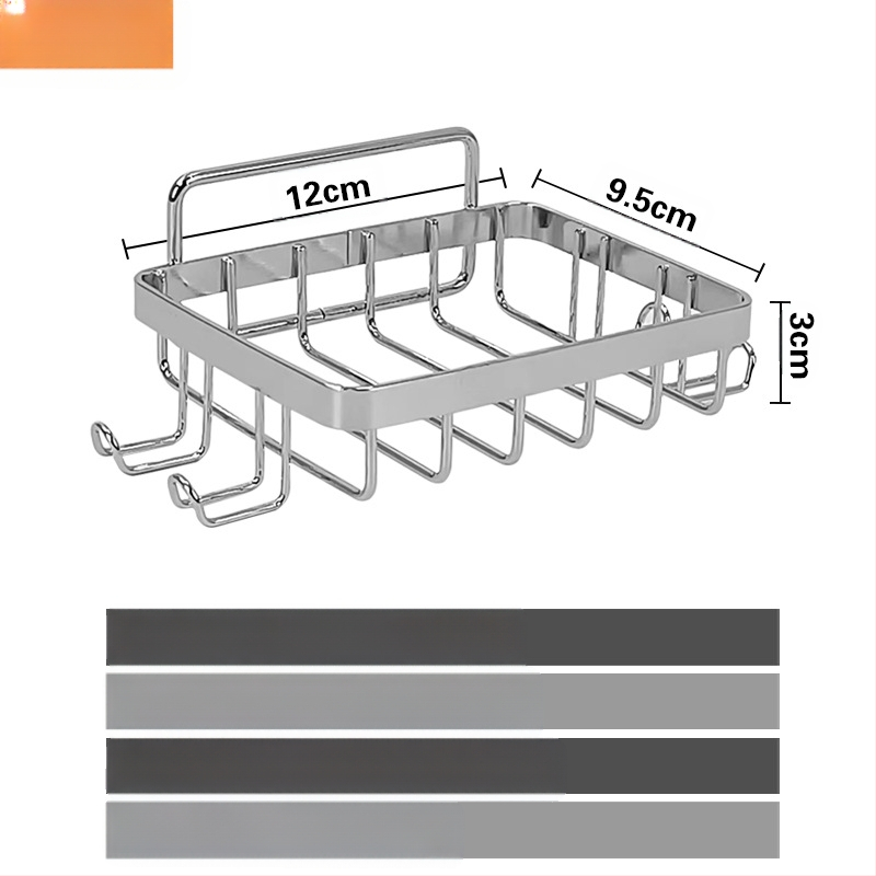 Stojan na mydlo z nehrdzavejúcej ocele 304, bez dierovačov, bezstopový podnos, nástenný jednovrstvový stojan na mydlo do kúpeľne, dropshipping