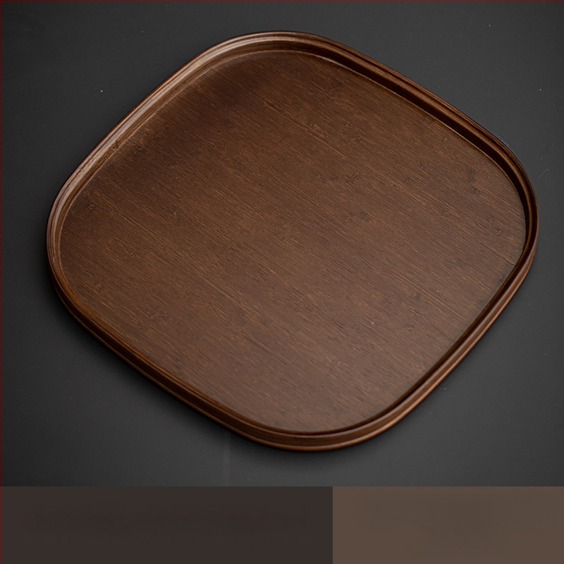 Ιαπωνικός δίσκος τσαγιού από γυαλί με λουλούδια Begonia, ρετρό δίσκος τσαγιού από μπαμπού, απλός δίσκος σνακ φρούτων για το σπίτι, δίσκος αποθήκευσης