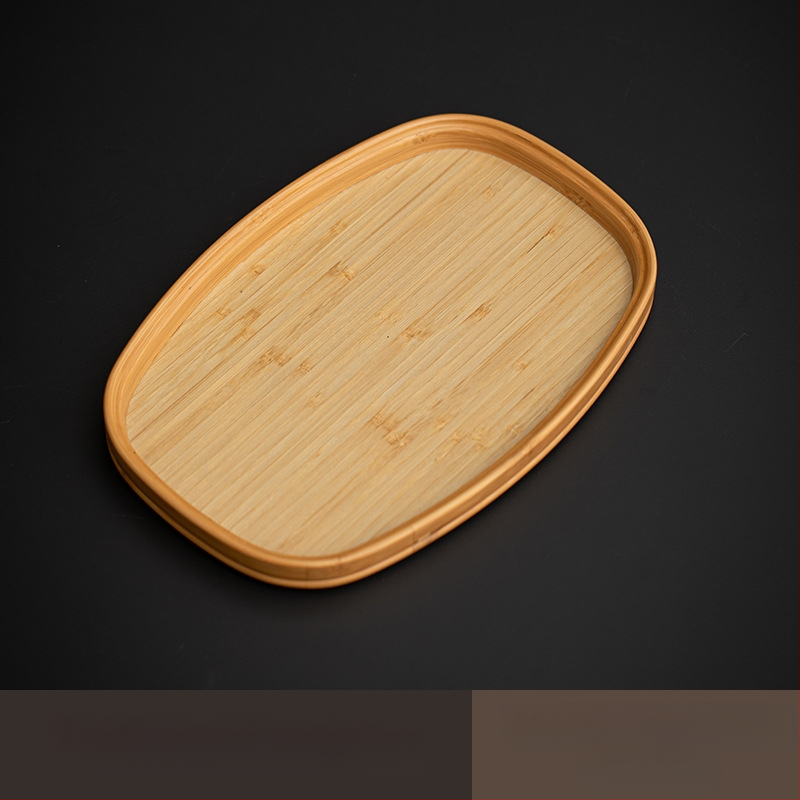 Ιαπωνικός δίσκος τσαγιού από γυαλί με λουλούδια Begonia, ρετρό δίσκος τσαγιού από μπαμπού, απλός δίσκος σνακ φρούτων για το σπίτι, δίσκος αποθήκευσης