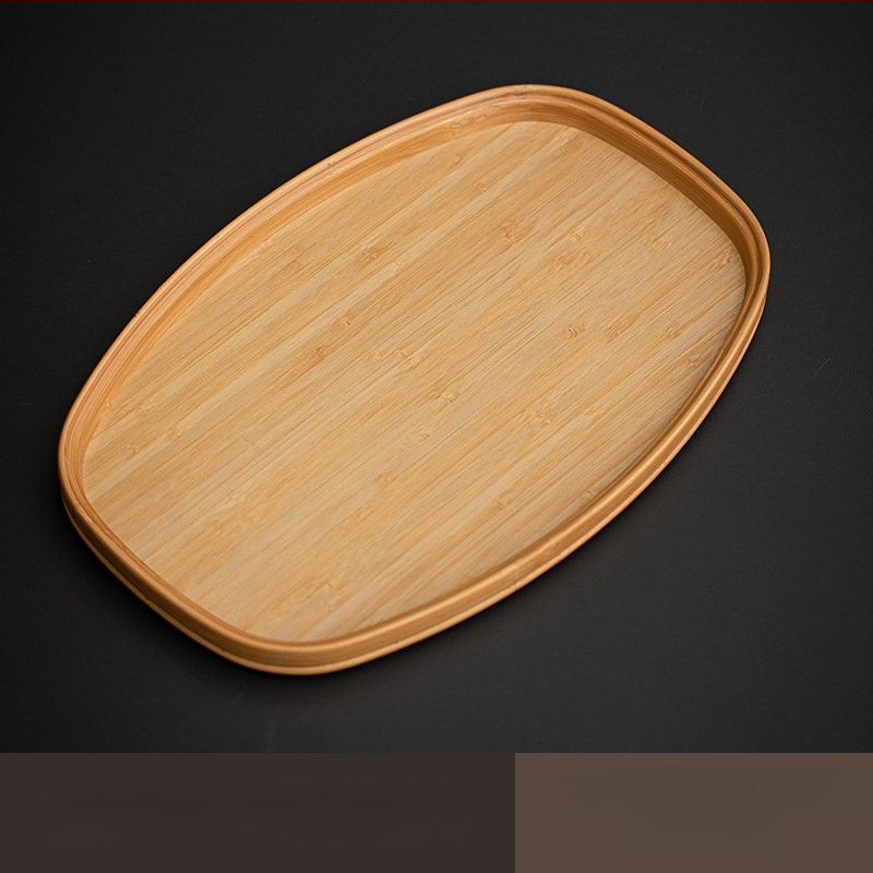 Ιαπωνικός δίσκος τσαγιού από γυαλί με λουλούδια Begonia, ρετρό δίσκος τσαγιού από μπαμπού, απλός δίσκος σνακ φρούτων για το σπίτι, δίσκος αποθήκευσης