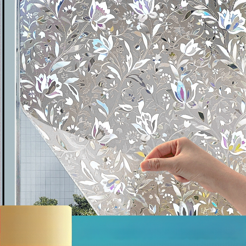 Värviline klaaskile läbipaistev läbipaistmatu aknakleebis jooksev klaaskleebis, mis murdub värviliste piiriüleste plahvatuste eest