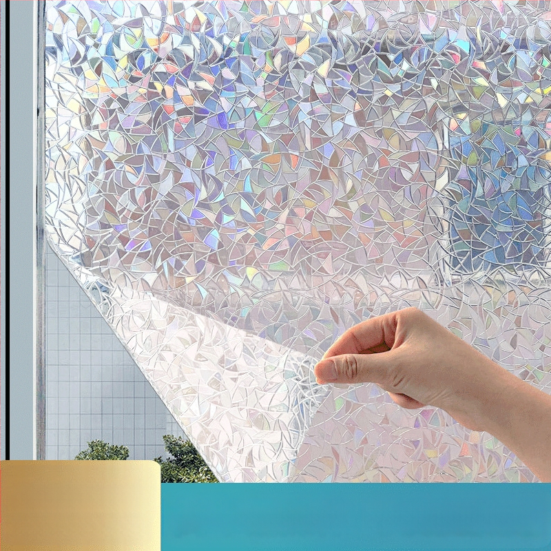 Värviline klaaskile läbipaistev läbipaistmatu aknakleebis jooksev klaaskleebis, mis murdub värviliste piiriüleste plahvatuste eest