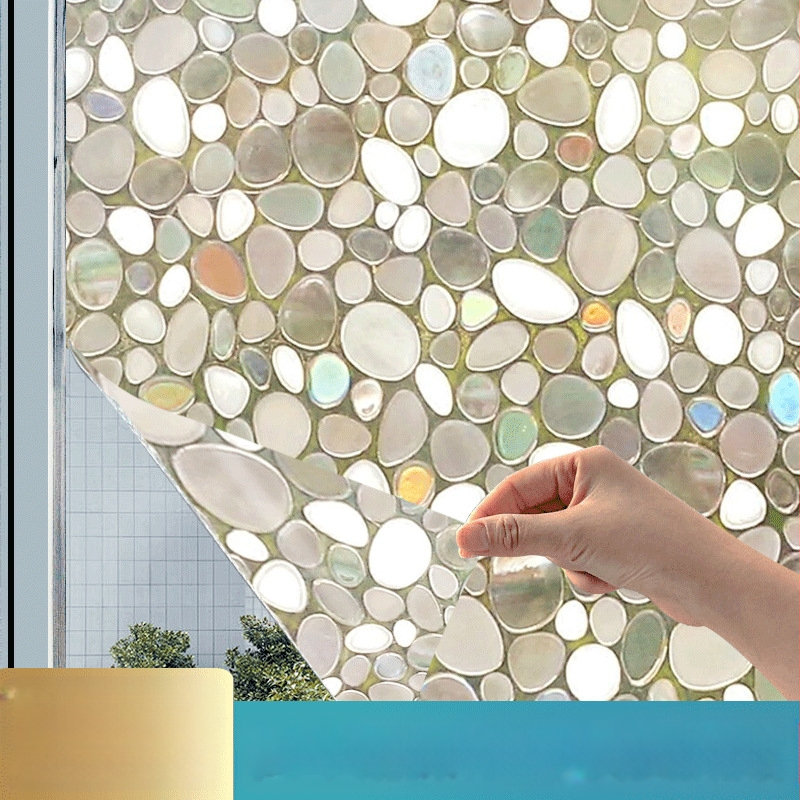 Värviline klaaskile läbipaistev läbipaistmatu aknakleebis jooksev klaaskleebis, mis murdub värviliste piiriüleste plahvatuste eest