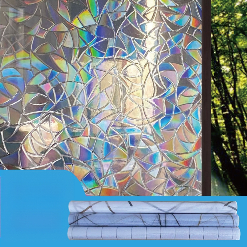 Kodumaine väike rullklaasist kleebis akna varjutuskleebis klaaskile paksendatud plahvatuskindel päikesekaitsekreem mattklaasist kleebis staatiline elekter