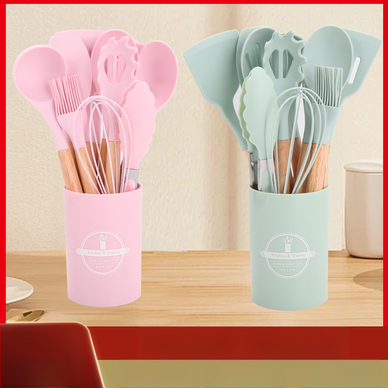 12 dalių silikoniniai virtuvės reikmenys, tinkantys virtuvei, maisto gaminimo dovanoms, tinka tarpvalstybinei elektroninei prekybai, geriausiai parduodamų stilių virtuvės reikmenų derinys
