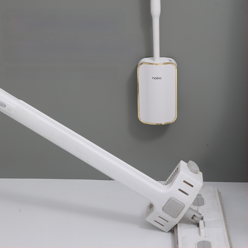 Külkereskedelmi WC-kefe zsákutcák nélkül, akadálymentesített luxus stílusú falra szerelhető WC-kefe, fürdőszobai guggoló WC-tisztító WC-tárgy