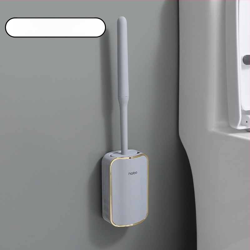 Külkereskedelmi WC-kefe zsákutcák nélkül, akadálymentesített luxus stílusú falra szerelhető WC-kefe, fürdőszobai guggoló WC-tisztító WC-tárgy
