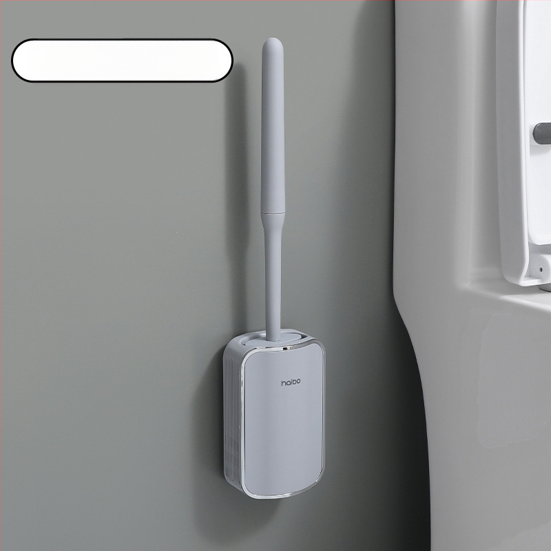 Külkereskedelmi WC-kefe zsákutcák nélkül, akadálymentesített luxus stílusú falra szerelhető WC-kefe, fürdőszobai guggoló WC-tisztító WC-tárgy