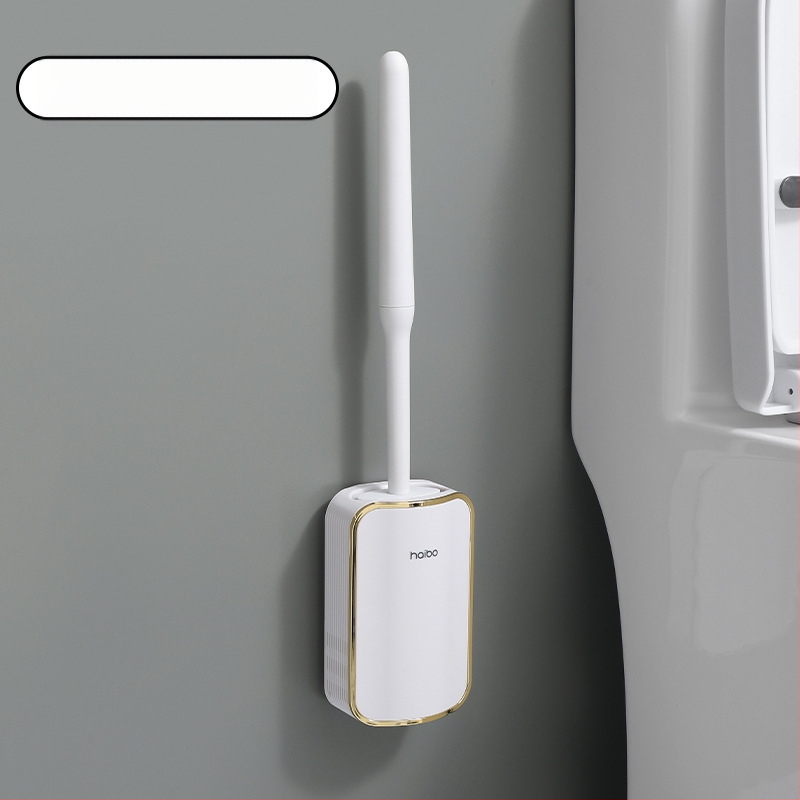 Külkereskedelmi WC-kefe zsákutcák nélkül, akadálymentesített luxus stílusú falra szerelhető WC-kefe, fürdőszobai guggoló WC-tisztító WC-tárgy