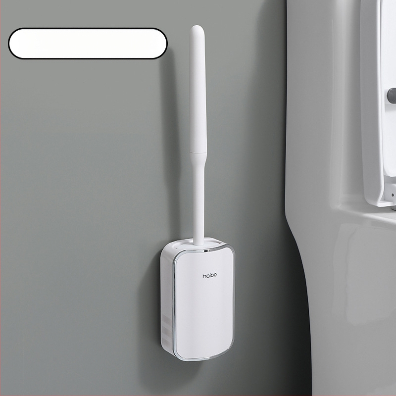 Külkereskedelmi WC-kefe zsákutcák nélkül, akadálymentesített luxus stílusú falra szerelhető WC-kefe, fürdőszobai guggoló WC-tisztító WC-tárgy