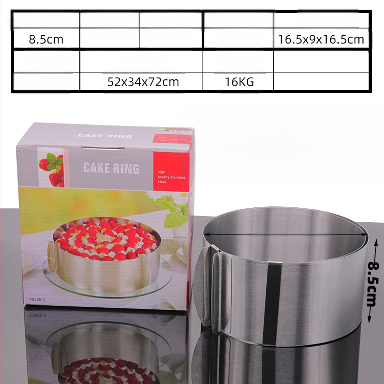 Αν θέλετε να βρείτε στρογγυλό κύκλο μους από ανοξείδωτο χάλυβα, μπορεί να ρυθμιστεί χειροκίνητα, καλούπι κέικ κύκλου κέικ DIY πολλαπλών σχημάτων καρδιάς