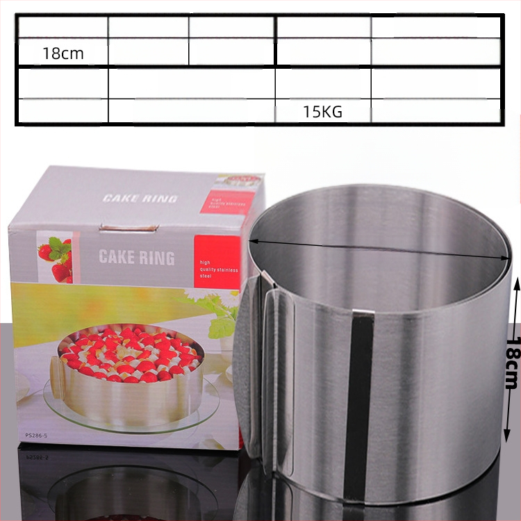 Αν θέλετε να βρείτε στρογγυλό κύκλο μους από ανοξείδωτο χάλυβα, μπορεί να ρυθμιστεί χειροκίνητα, καλούπι κέικ κύκλου κέικ DIY πολλαπλών σχημάτων καρδιάς