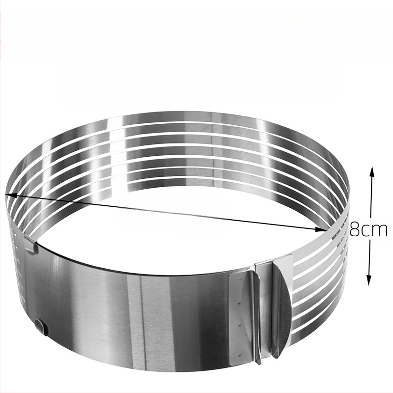 Αν θέλετε να βρείτε στρογγυλό κύκλο μους από ανοξείδωτο χάλυβα, μπορεί να ρυθμιστεί χειροκίνητα, καλούπι κέικ κύκλου κέικ DIY πολλαπλών σχημάτων καρδιάς