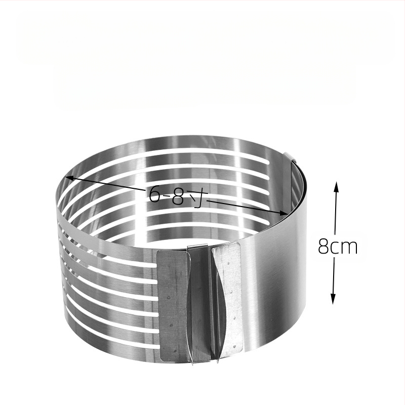 Αν θέλετε να βρείτε στρογγυλό κύκλο μους από ανοξείδωτο χάλυβα, μπορεί να ρυθμιστεί χειροκίνητα, καλούπι κέικ κύκλου κέικ DIY πολλαπλών σχημάτων καρδιάς