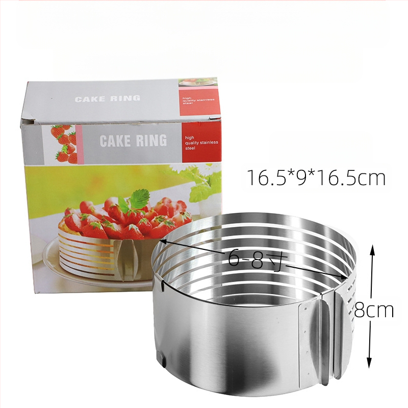 Αν θέλετε να βρείτε στρογγυλό κύκλο μους από ανοξείδωτο χάλυβα, μπορεί να ρυθμιστεί χειροκίνητα, καλούπι κέικ κύκλου κέικ DIY πολλαπλών σχημάτων καρδιάς