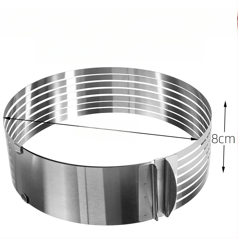 Αν θέλετε να βρείτε στρογγυλό κύκλο μους από ανοξείδωτο χάλυβα, μπορεί να ρυθμιστεί χειροκίνητα, καλούπι κέικ κύκλου κέικ DIY πολλαπλών σχημάτων καρδιάς