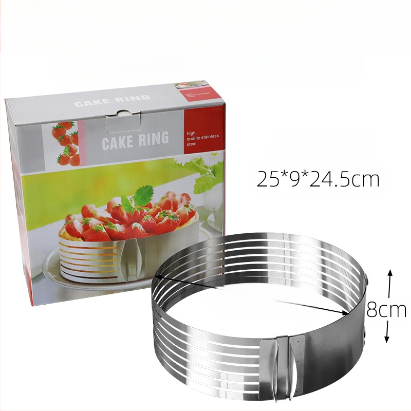 Αν θέλετε να βρείτε στρογγυλό κύκλο μους από ανοξείδωτο χάλυβα, μπορεί να ρυθμιστεί χειροκίνητα, καλούπι κέικ κύκλου κέικ DIY πολλαπλών σχημάτων καρδιάς