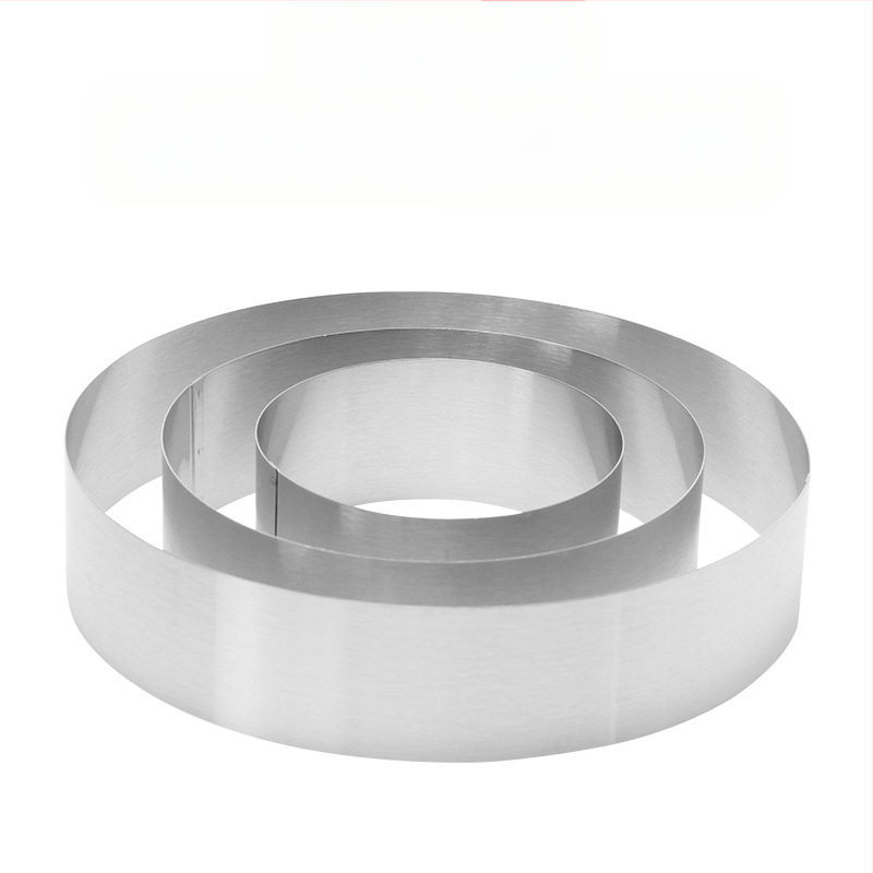 Αν θέλετε να βρείτε στρογγυλό κύκλο μους από ανοξείδωτο χάλυβα, μπορεί να ρυθμιστεί χειροκίνητα, καλούπι κέικ κύκλου κέικ DIY πολλαπλών σχημάτων καρδιάς