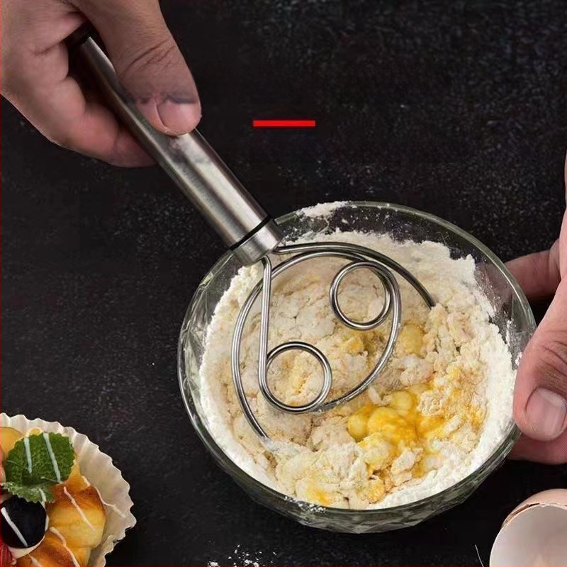 Nerūdijančio plieno makaronų artefaktas ir makaronų maišytuvas, rankinis tešlos plaktuvas ir makaronų artefaktas, maišymo miltelių lazdelė