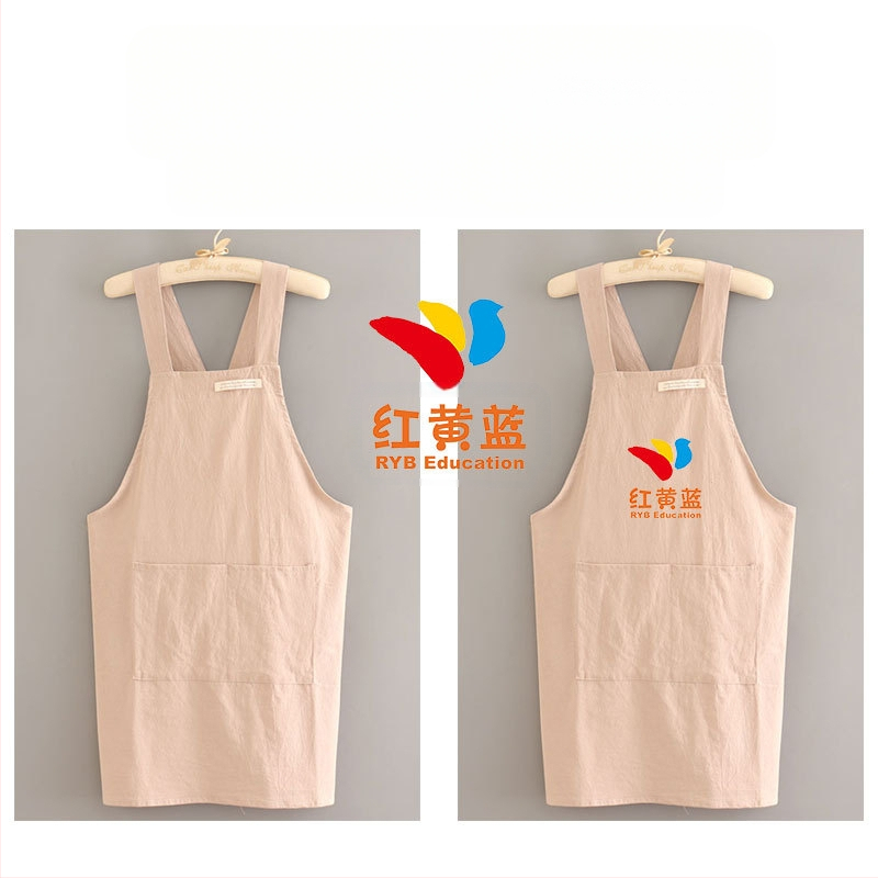 Uus stiil Lihtne lõuendipõll Köök Kodune toiduvalmistamine Hingav Õlikindel Naiste Talje Töö Lilleline Tööriided