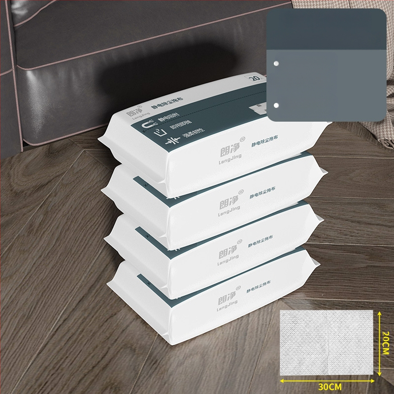 Švarus vienkartinis elektrostatinis šluostės dulkių šalinimo popierinis šluostės buitinės šluostės grindų tingus plokščias šluostės rankų plovimas