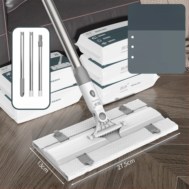 Švarus vienkartinis elektrostatinis šluostės dulkių šalinimo popierinis šluostės buitinės šluostės grindų tingus plokščias šluostės rankų plovimas