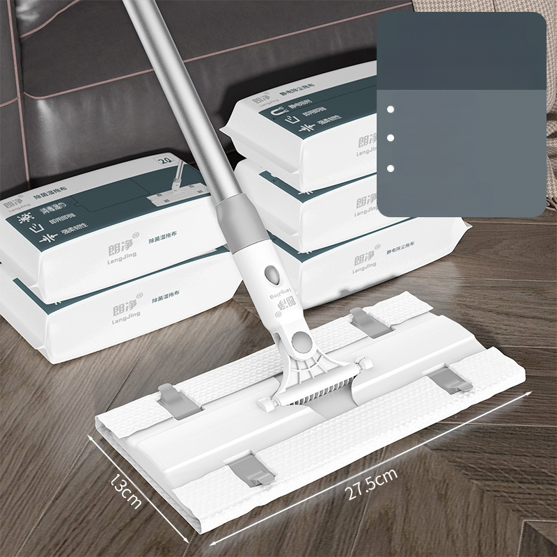 Švarus vienkartinis elektrostatinis šluostės dulkių šalinimo popierinis šluostės buitinės šluostės grindų tingus plokščias šluostės rankų plovimas