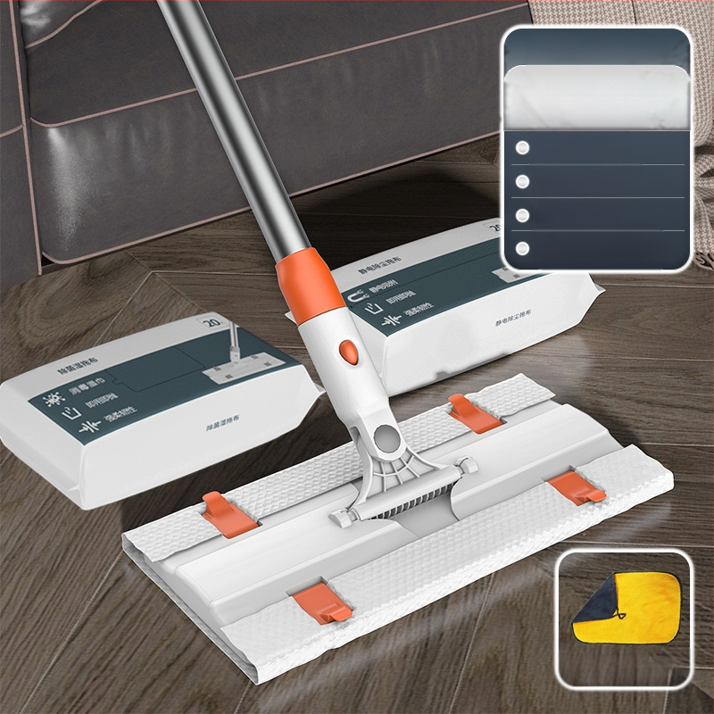 Švarus vienkartinis elektrostatinis šluostės dulkių šalinimo popierinis šluostės buitinės šluostės grindų tingus plokščias šluostės rankų plovimas