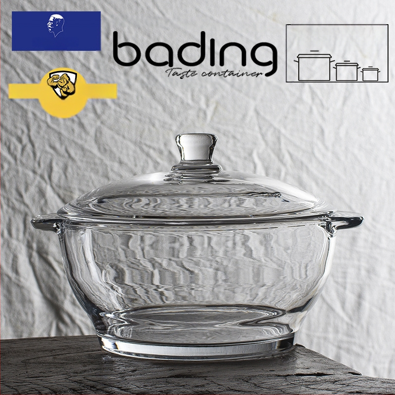 Bojiang ζεστό και κρύο γυάλινο δοχείο γενικής χρήσης με καπάκι, διπλό αυτί, αντι-εγκαύματα, κατσαρόλα με καπάκι, σαλάτα, σούπα, κατσαρόλα γαρίδας, Home Hotel