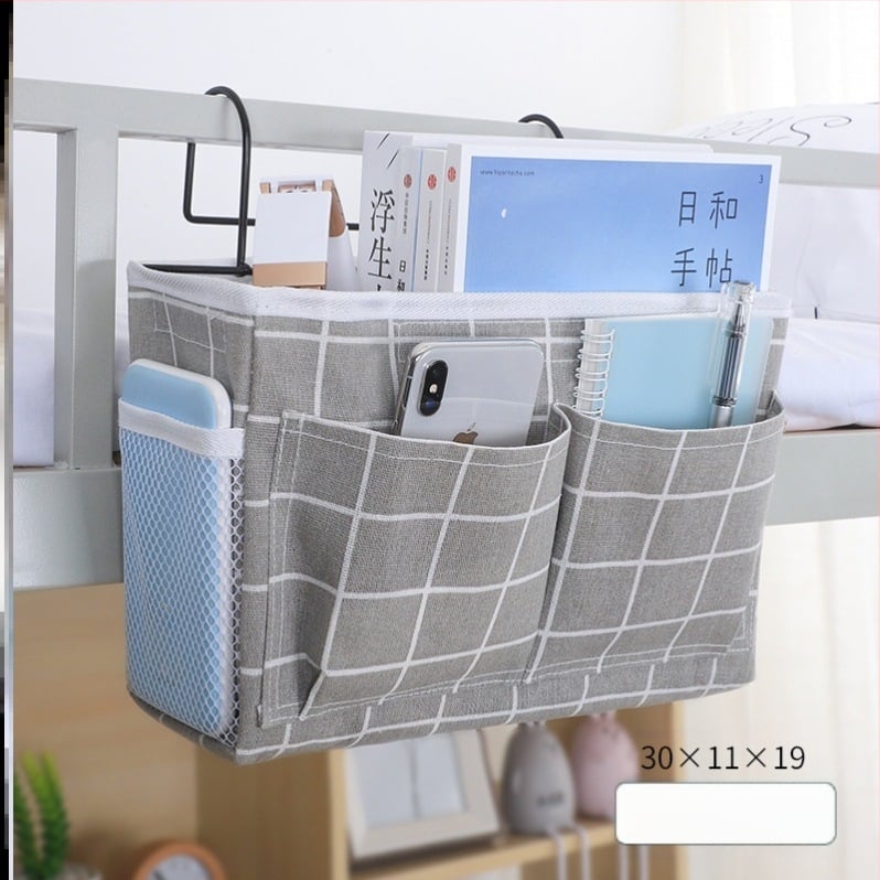 Multifunktsionaalne voodiäärne rippkott, kolledži ühiselamu voodiäärne riidest rippkorv, voodiriided, hoiustamise artefakt