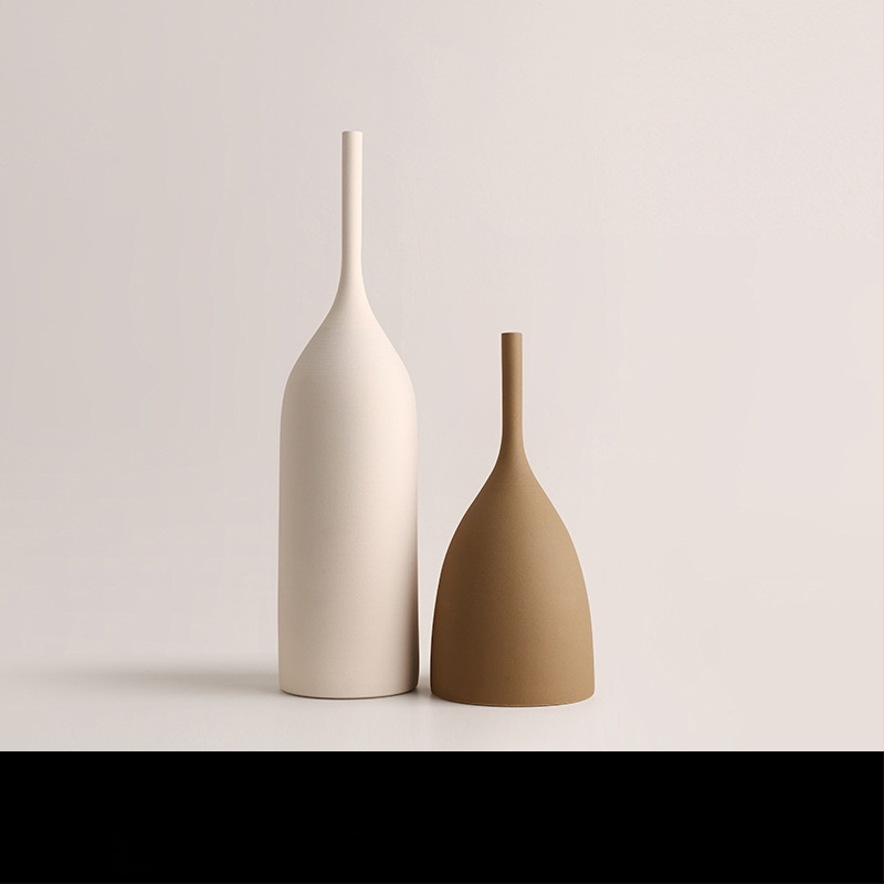 Behanmei Euroopa ja Ameerika retro harjatud tekstuuriga keraamiline Morandi värvi kuivatatud vaas pehme näidisruum Põhjala kaunistused