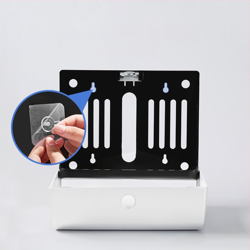 Rankšluosčių dėžutė, montuojama ant sienos, be perforatoriaus, viešbučio tualetui, komerciniam rankų džiovinimo servetėlių laikikliui, vandeniui atspariai virtuvei