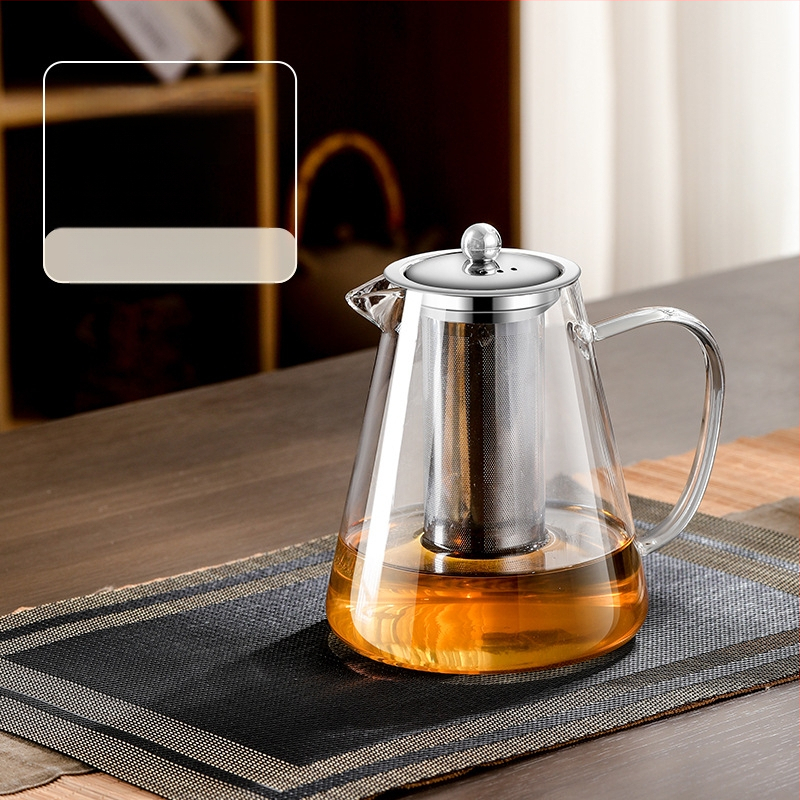 Aukštai temperatūrai atsparus stiklinis arbatinukas su filtru arbatinuku arbatos ir vandens atskyrimo puodeliu arbatos rinkiniu, tinkančiu orkaitei verdančiu arbatinuku su elektrine keramikos virykle