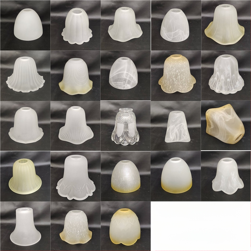 Matinio stiklo šviestuvo gaubto skylė, europietiškas sietynas, sieninis šviestuvas, šviestuvo gaubto apvalkalo, šviestuvo priedai, stalinė lempa „pasidaryk pats“, nauja