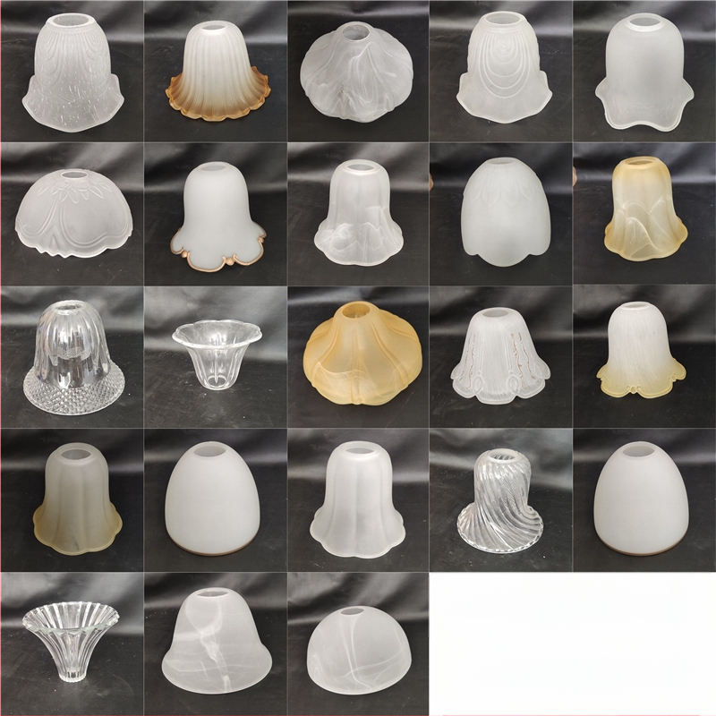 Matinio stiklo šviestuvo gaubto skylė, europietiškas sietynas, sieninis šviestuvas, šviestuvo gaubto apvalkalo, šviestuvo priedai, stalinė lempa „pasidaryk pats“, nauja