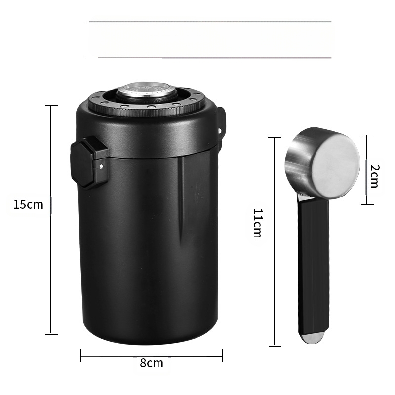 Uus toode 304 toidukvaliteediga väike terasest kahur kohviubade suletud paagiga, niiskuse jälgimisega kahekihiline mahuti ühesuunaline heitgaasipaak