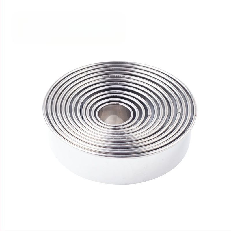 Nerūdijančio plieno koldūnų odelė, trijų dalių, virtuvės koldūnų odelė, didelė ir vidutinė, maža, nerūdijančio plieno, dantų apvali, pjaustyta