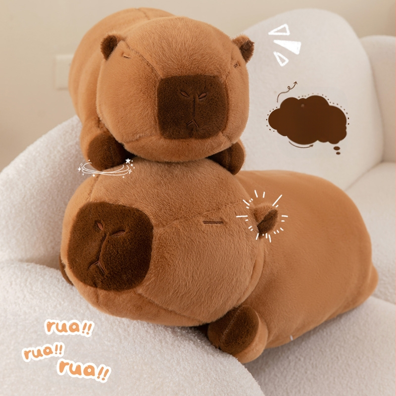 Nauja kapibaros lėlės pliušinė žaislinė mergaitės miego pagalvė didelė ilga pagalvė miela didelė pagalvė