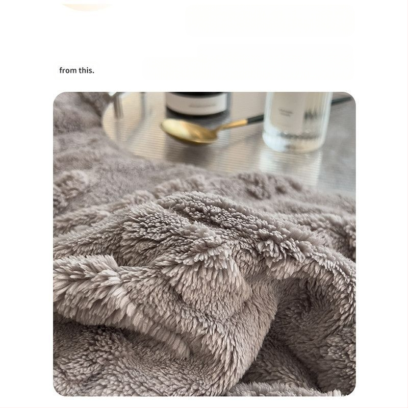 Patogi medvilninė aksominė antklodė, sutirštinta koralų spalvos aksominė žieminė snaudulių antklodė, biuro oro kondicionieriaus užvalkalas, pieno spalvos aksominė antklodė, sofos antklodė