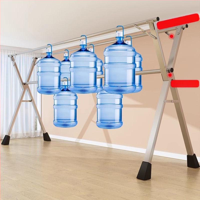 Απλή Ράφι Στεγνωτηρίου Δαπέδου Απλή Εσωτερική Χρήση Σπιτιού Μπαλκόνι Υπνοδωμάτιο Ανοξείδωτο Ατσάλι Εξωτερική Χρήση Δροσερό Τηλεσκοπική Ράβδος Στεγνωτήριο Πάπλωμα Ρούχα Ράβδος Στεγνωτηρίου