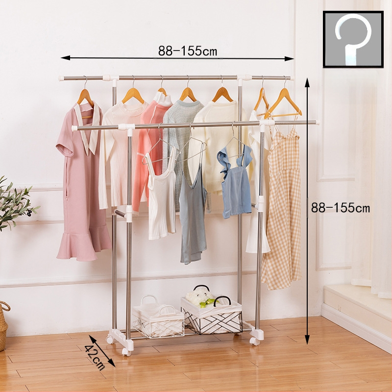 Απλή Ράφι Στεγνωτηρίου Δαπέδου Απλή Εσωτερική Χρήση Σπιτιού Μπαλκόνι Υπνοδωμάτιο Ανοξείδωτο Ατσάλι Εξωτερική Χρήση Δροσερό Τηλεσκοπική Ράβδος Στεγνωτήριο Πάπλωμα Ρούχα Ράβδος Στεγνωτηρίου