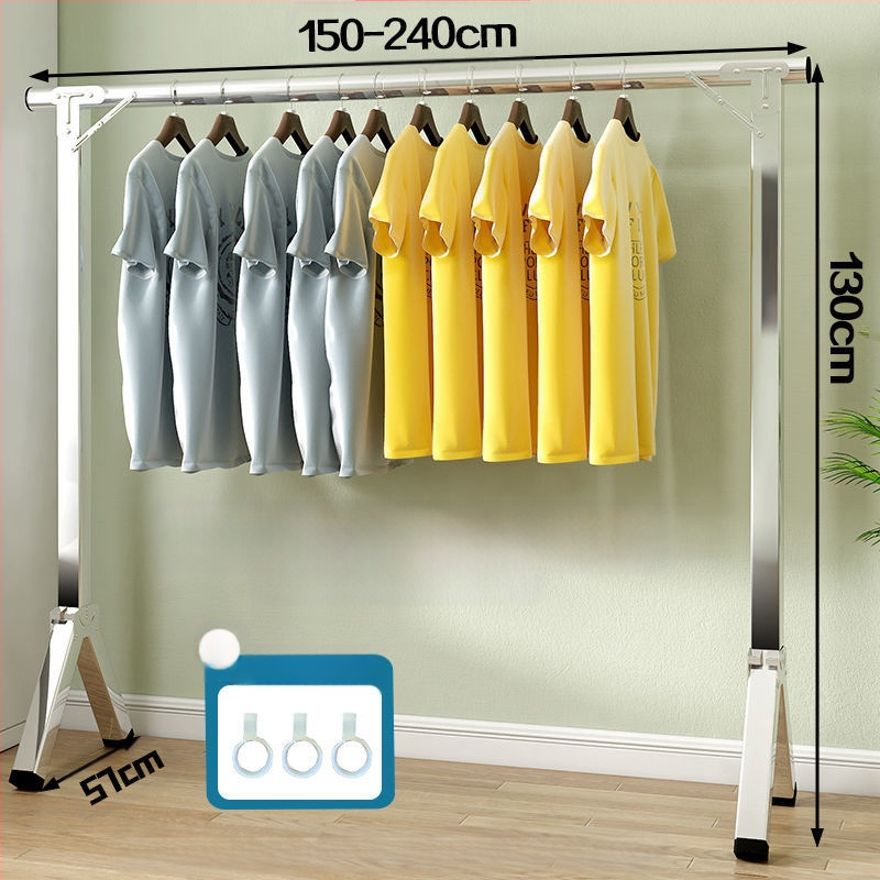 Απλή Ράφι Στεγνωτηρίου Δαπέδου Απλή Εσωτερική Χρήση Σπιτιού Μπαλκόνι Υπνοδωμάτιο Ανοξείδωτο Ατσάλι Εξωτερική Χρήση Δροσερό Τηλεσκοπική Ράβδος Στεγνωτήριο Πάπλωμα Ρούχα Ράβδος Στεγνωτηρίου