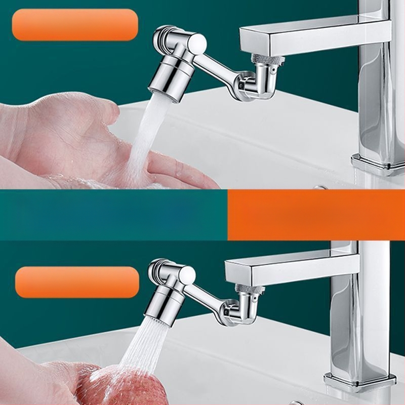 Mechanikus kar univerzális csaptelep fröccsenésálló fúvóka buborékoltató meghosszabbított toldó 1080°-ban forgatható mechanikus kar