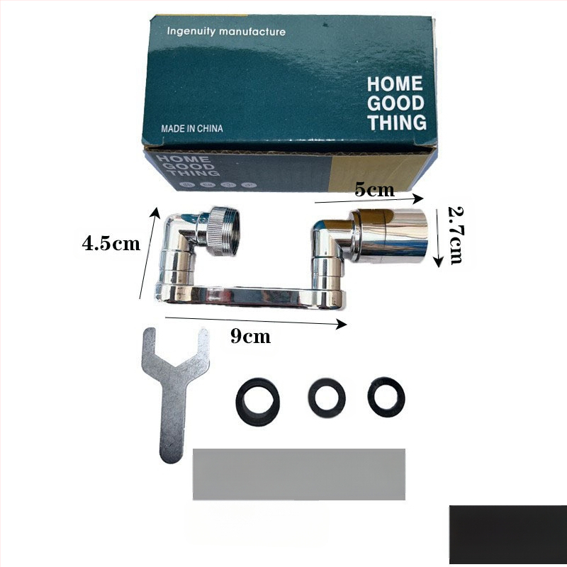 Mechanikus kar univerzális csaptelep fröccsenésálló fúvóka buborékoltató meghosszabbított toldó 1080°-ban forgatható mechanikus kar
